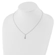 Sterling Silver Amethyst Diamond Necklace with Extender