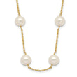 14K Gold Freshwater Pearl Necklace with Elegant 14-Station Design