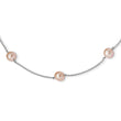 Sterling Silver Pearl Necklace with Pink Freshwater Pearls Elegant 18 Chain