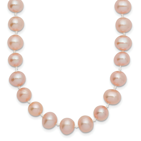 14K Gold Pink Freshwater Pearl Necklace Elegant Women's Jewelry