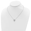 Sterling Silver Rhodium-plated Diamond Angel Necklace