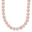 14K Gold Pink Freshwater Pearl Necklace with Elegant Near Round Design