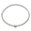Sterling Silver Bangle with 14K Gold Accent & Amethyst