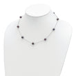 Sterling Silver Black Pearl Necklace with Polished Finish