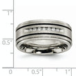 Chisel Titanium Brushed Polished and Enameled 1/4 Carat Diamond 9mm Band