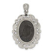 925 Sterling Silver Black Agate and MOP Cameo Pendant