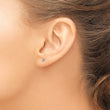 925 Sterling Silver Diamond Stud Earrings with Rhodium Polish
