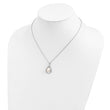 Polished Sterling Silver Pearl Pendant Necklace 17-Inch