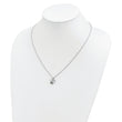 Sterling Silver Diamond Double Heart Necklace Gift Ready