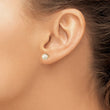 14K Gold Freshwater Pearl Screwback Earrings Polished, Nickel-Free Elegance
