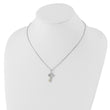 Sterling Silver Gold-Tone Diamond Key Necklace