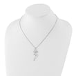 White Ice Sterling Silver Diamond Necklace with Extender