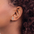 Sterling Silver Diamond Infinity Earrings in Gift Box