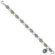 Sterling Silver 14K Gold SwiSterling Silver Blue Topaz Bracelet