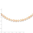 14K Gold Pink Freshwater Pearl Necklace 16 Elegant Women's Jewelry