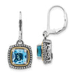 Sterling Silver Topaz Earrings with 14K Accents Vintage Elegance