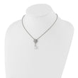 1928 Silver-tone Crystal and Imitation Pearl 16in With 3in ext. Necklace