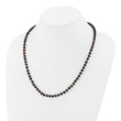 14k 5-6mm Black Near-Round Freshwater Cultured Pearl 7.5 inch Bracelet