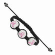Crystal Awareness & Hematite Bead Bracelet, 14mm Adjustable, 14 Inch