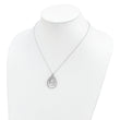 Diamond Triple Teardrop Necklace in Sterling Silver