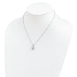 Sterling Silver CZ and Freshwater Pearl Elegant Necklace