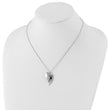 White Ice Sterling Silver Diamond Heart Necklace with Extender