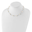 Sterling Silver Rhodium-plated 3-7mm White Near-Round Freshwater Cultured Pearl 13-Station 16 inch with 2.5 inch Extension Necklace