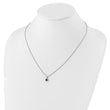 Sterling Silver Rhodium-Plated Diamond Circle Pendant Necklace Elegant Gift Ready