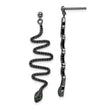 Sterling Silver 170 Stone Spinel Snake Dangle Earrings