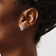 Sterling Silver Diamond Teardrop Earrings Gift Ready