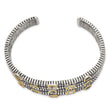 Sterling Silver Gold-Plated Blue Topaz Women's Cuff Bracelet by Shey Couture