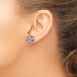 Sterling Silver Amethyst Earring Jackets with Polished Rhodium Finish