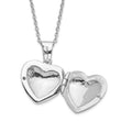 Sterling Silver Diamond Heart Locket Necklace 18-20 Gift Ready
