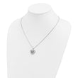 Sterling Silver Diamond Heart Necklace with Extender