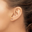 14K Gold Amethyst Birthstone Stud Earrings Polished, Nickel-Free, February