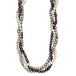 Sterling Silver RH 6-7mm White/Black/Silver FWC Pearl With 2in ext. Necklace