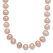 14K Gold Pink Freshwater Pearl Necklace 16 Elegant Women's Jewelry