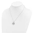 Sterling Silver Double Heart Necklace with Diamond Accent