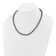 14k 5-6mm Black Near-Round Freshwater Cultured Pearl 7.5 inch Bracelet