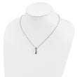 White Night 925 Sterling Silver Diamond Necklace with Black Accents and Extender