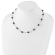 Sterling Silver Pearl Necklace with Black Cultured Freshwater Pearls