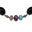 Natural Stone Necklace in Sterling Silver with Extender, 17.5 Inch
