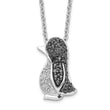 Sterling Silver Diamond Penguin Necklace, Rhodium-Plated, Gift Ready