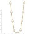 14K Gold Freshwater Pearl Necklace with Elegant 14-Station Design