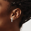 Sterling Silver Diamond Drop Earrings Elegant Gift-Ready Design