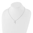 White Ice Sterling Silver Diamond Necklace with Extender