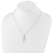 Platinum-Plated Sterling Silver Diamond Cross Necklace Gift Ready