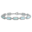 Twisted Fancy Larimar Bracelet in Sterling Silver, 6.75mm, 7.8 Inch