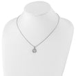 White Ice Rhodium-Plated Sterling Silver Diamond Flower Necklace