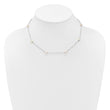 14k White Gold 4-5mm White Near-Round Freshwater Cultured Pearl 8-Station 16 inch Necklace